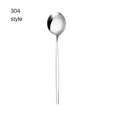 China Stocked Spoon Set Round Teaspoon Rainbow Coffee Spoon Stainless Steel Factory Sale In Bulk for sale