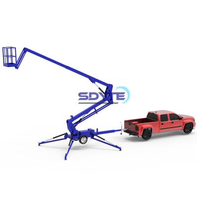 China Hot Sale 10-20M Towable Diesel Engine Trailer Spider Boom Lift For Hotels For Sale Trailer Boom Lift for sale