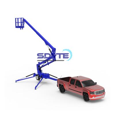 China Hotels 10-16M Trailer Telescopic Articulated Cherry Picker Spider Man Lift for sale spider man lift for sale