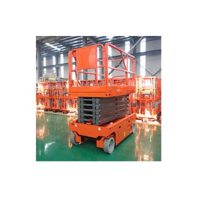 China Direct Selling 12M Hydraulic Mobile Scissor Platform Lift Self Propelled Platform Electric Man Lifts from Building Material Stores Factory for sale