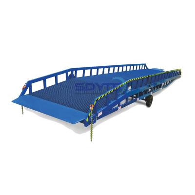 China Factory 5~15 Ton Forklift Yard Dock Mobile Hydraulic Adjustable Ramp Adjustable Container Mobile Ramp for sale