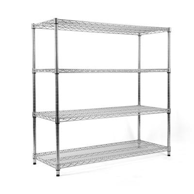 China Wholesale Durable Heavy Duty Warehouse Mobile Rack Anti-Static Metal Storage Shelves Modern Household Multi-Storey Wire Shelving for sale