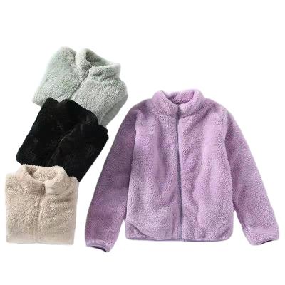 China Casual Thermal Casual Thin Soft Polyester Fleece Jacket For Kids Cute Fleece Jacket for sale