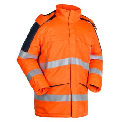 China EN14116 EN1149-5 EN20471 EN343 EN14058 Winter Men's High Visibility Flame Retardant Safety Reflective Clothing Jacket Reflective Coat Jacket for sale