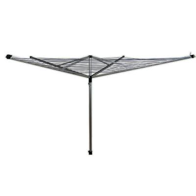 China 2020 Telescopic Adjustable Folding Clothes Drying Longlived 4AM Rotary Rope 60m Racks Clothes Airer Alum Pole With Plastic Hooks for sale