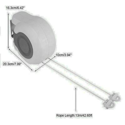 China Retractable Clothesline Wall Mounted ABS Plastic PVC Wrap Rope Bathroom Modern Indoor Heavy Duty Adjustable Laundry Use for sale