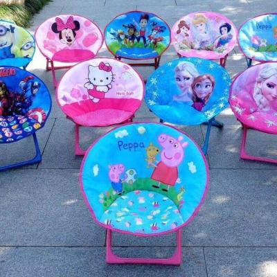 China Outdoor Kids Easy-carry Foldable Chair With Cartoon Logo Kids Charact Designs Steel Frame Polyester Oxford Cloth Beach Piatio Chair for sale