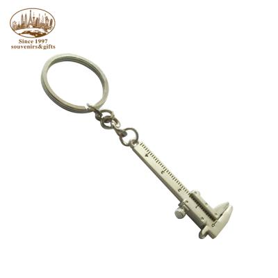 China Fashion To 2018 New Product Ideas Custom Metal Silver High Quality Character Key Chain / Vernier Gauge Key Chain for sale