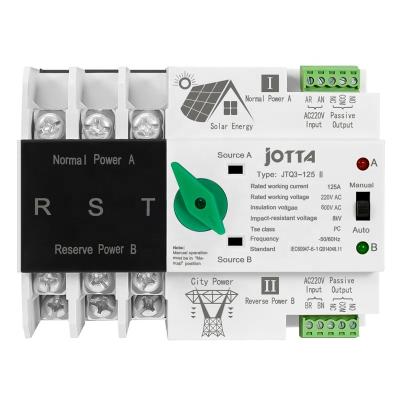 China PV Solar System JOTTA Single Phase Din Rail ATS Dual Automatic Power Transfer Electric Selectors For Solar PV System for sale