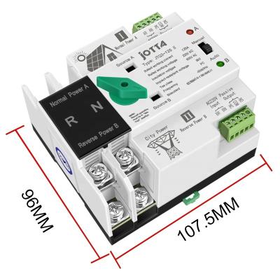 China JOTTA Solar PV System ATS Single Phase Din Rail 2P 125A Dual Automatic Power Transfer Electric Selectors for Solar PV Inverter for sale