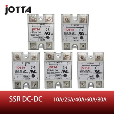 China SSR -80DD DC Control DC SSR Shell Single Phase 80A White Sealed Solid State Relay Input DC 3-32V Output 5~60V DC for sale