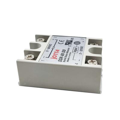 China JOTTA SSR -80DD DC Control DC SSR Shell Single Phase Solid State Sealed White Relay Input DC 3-32V Output 5~60V DC for sale