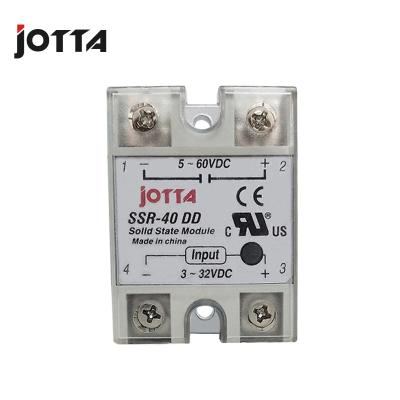 China JOTTA SSR -40DD DC Control Single Phase DC SSR Shell Single Phase Solid State Relay Input 3-32V DC Output 5~60V DC White for sale