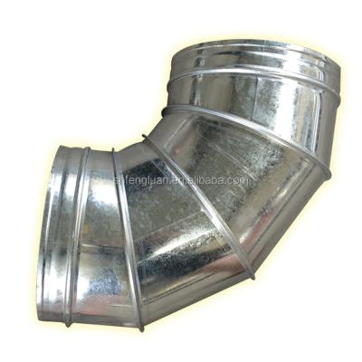 China Long Lifespan Completed Price Exhaust Duct Accessories 90 Degree Elbow Spiral Duct for sale