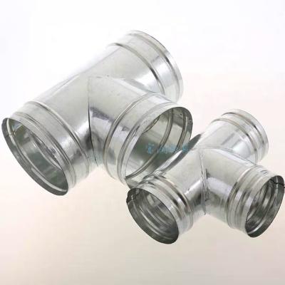 China Traditional Galvanized Steel Air Duct Y Branch Duct Fittings Y Joint Tee for sale