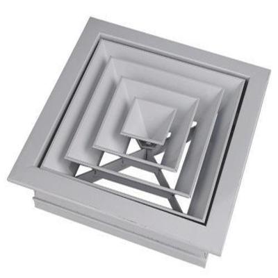 China Airflow Distribution Uniformity Square 4 Way Supply Ceiling Air Diffuser for sale