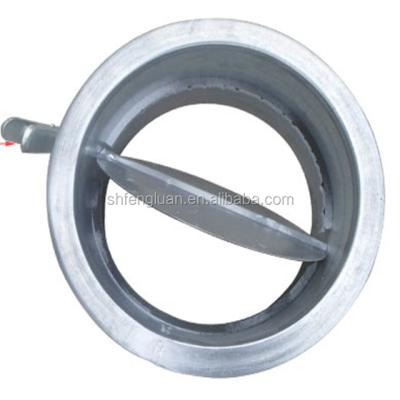 China Durable China Factory Galvanized Steel Air Line Round Manual Electric Wind Valve for sale