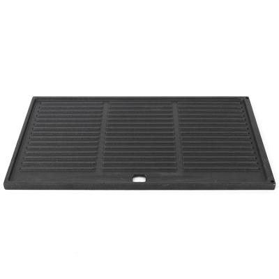 China Heat Resistance Reversible Cast Iron Griddle Plate Grill Plate for Gas Hobs and Barbecues with Flat and Ridged Surfaces for sale