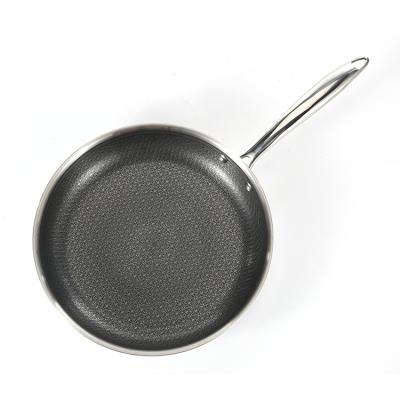 China Sustainable Hot Selling 316 Stainless Steel Kitchen Cooking Mini Non Stick Coating 24cm Frying Pan Set for sale