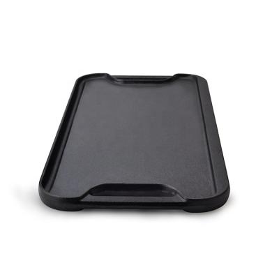 China Sustainable 24 cm Cast Iron Steak Griddle Plate Barbecue Grill Pans for sale