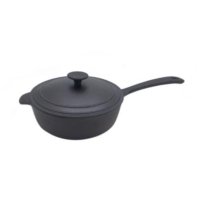 China Durable Cast Iron Colored Enamel Saucepan Saucepan Deep Milk Pot Sauce Pan for sale