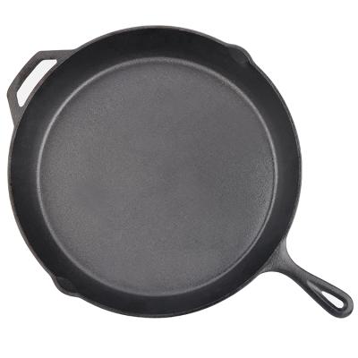 China Sustainable Cast Iron Frying Pan With Long Handle Cast Iron Skillet for sale