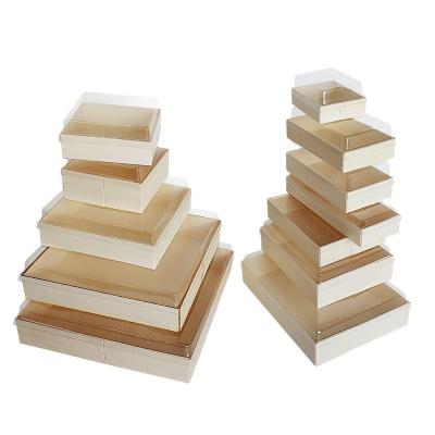 China Biodegradable Disposable Takeout Food Container Sushi Plate Wooden Snack Box Food Packaging Boxes for sale