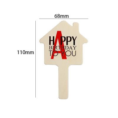 China Insert Biodegradable Wood Printing Card For Birthday Cake Party Events Decoration Card Marriage Proposal Card for sale