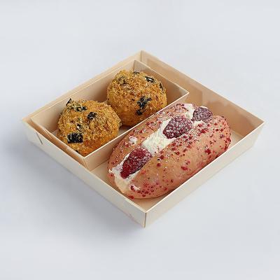 China Sushi Bento Container Food Grade Wooden Biodegradable Disposable Dessert Dish for sale