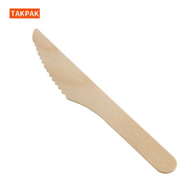 China Environmental Disposable Degradable Disposable Wooden Knives Forks And Spoons for sale