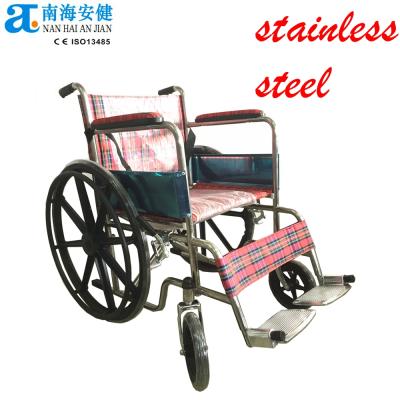 China STAINLESS STEEL top AJ-601 acero Foshan wheelchair high quality new design for sale