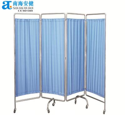 China CLASSIC Medical Equipment Hospital Stainless Steel 3 Panels Folding Bedside Screen Lo schermo for sale