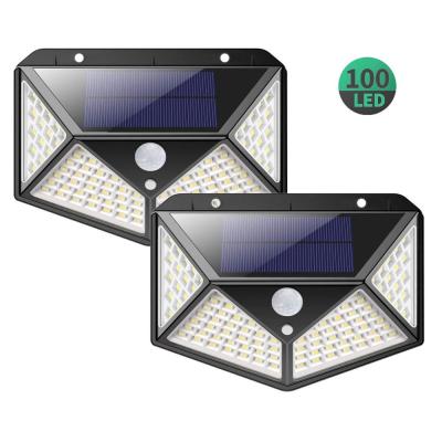 China Waterproof + PIR Motion Sensor Solar Light Waterproof Security Solar Lights Outdoor, 100 LED Wireless Solar Motion Sensor Lights for Garden, Wall, Patio for sale