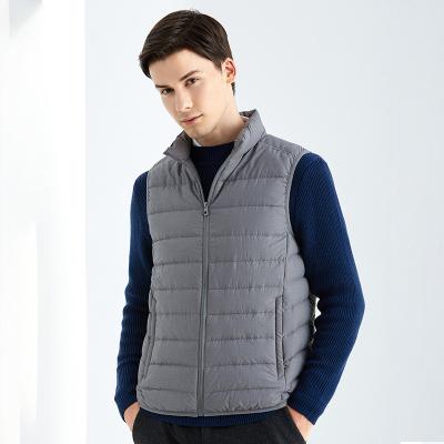 China [TANBOER-TA200001] Anti-wrinkle Winter Custom Made Ultra Light 90% Down 10% Warm Feather Vest For Man for sale