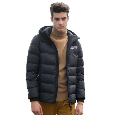 China high quality Anti-wrinkle packable hooded light weight short soft material down jacket for sale