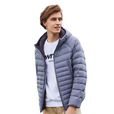 China [TANBOER-TA200333] New original fashion European style packable men's breathable down jacket with hood for sale