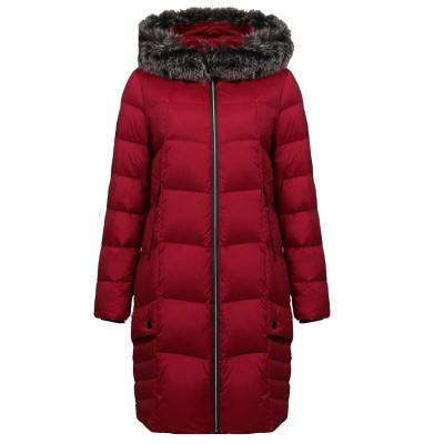 China Canada Anti-Shrink Wholesale Black Packable Red Green Winter Down Coat Women Parka Coated With Fur Hood for sale