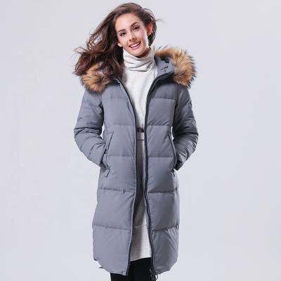 China TANBOER Anti-wrinkle women's down jackets fashion long style loose down jackets winter down jacket for sale