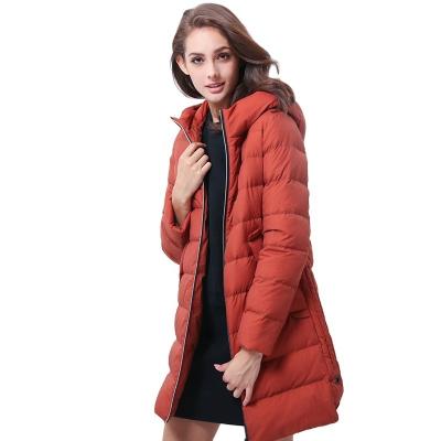 China TANBOER QUICK DRY Women's Jackets Medium Style Down Long Loose Down Coat Nylon Women TB17656 for sale