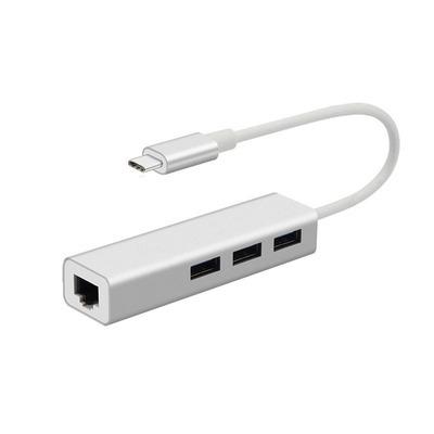 China LAPTOP USB C to Ethernet Adapter USB C Hub with RJ45 Gigabit Ethernet Thunderbolt 3 to USB 3.0 with RJ45 LAN Network Adapter for sale