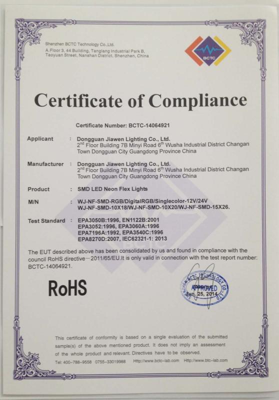 RoHS - Dongguan Wilgex Lighting Co., Ltd.