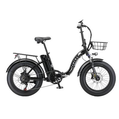 China Aluminum alloy 500W motor 13AH lithium battery fat tire folding eBike SAMEWAY S9 20x4.0 inch fat tire drop shipping E-bike available for sale