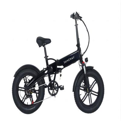 China Aluminum alloy Sameway S-F3 20x4.0 inch fat folding E-bike 500W motor 10AH lithium battery electric bike for sale