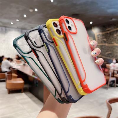 China Stylish Medium Clear Matte Shockproof Cover For OnePlus Nord CE 5G/NORD 5G/9R/8T Multi-colors Frame Mobile Phone Case for sale