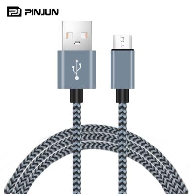 China Fabric braided wire good price 2.4a nylon braided data cable for iphone cable charger fast charging dropshipping for sale