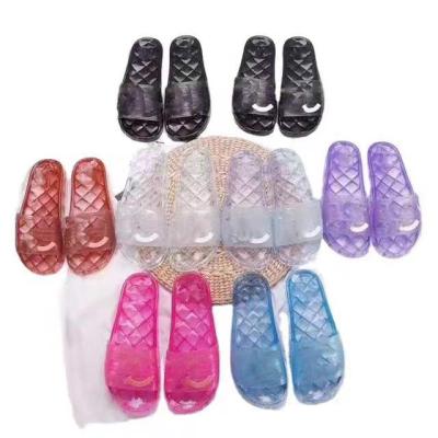 China Designer Ladies Jelly Slide Famous Brand Fashion Trend Jelly Slide cc Jelly Slide for sale