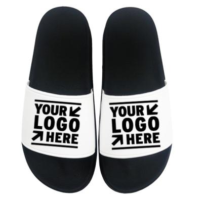 China Smell Proof Eva Plain Slide Sandal, PVC Black Mens Slide Sandal Custom Logo Slide Sandal Men Woman Slipper for sale