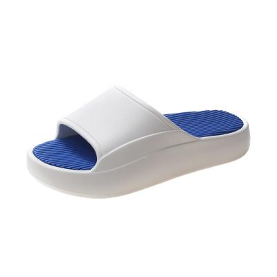 China Round Thick Platform Men's Home Slippers Women Shape EVA Bathroom Slides Woman Sandals Non-slip 2022 Summer Soft Flip Flops for sale