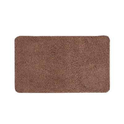 China Fiber Floor Mat Home Toilet Door Mat Simple Solid Color Washable Thickened Absorbent Anti-Slip Mat for sale