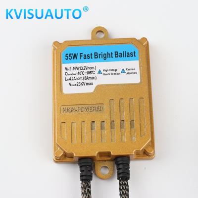 China CQL Kvisuauto 12v 35W 55W Aluminum Gold Quick Start HID Xenon Ballast for sale